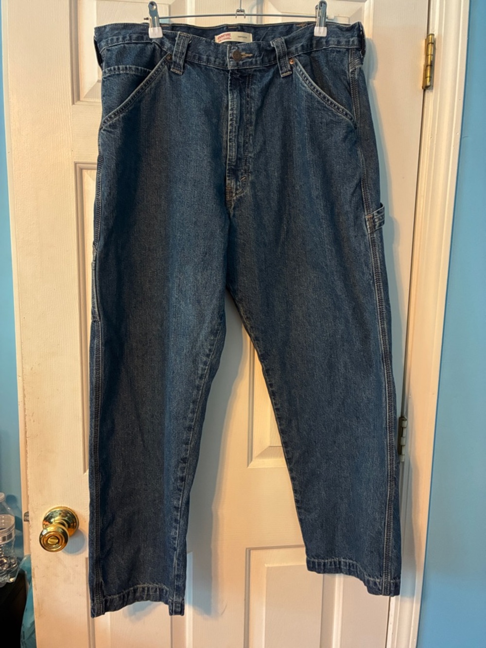Levi's Men's Relaxed Fit Carpenter Jeans - Dark Blue Denim